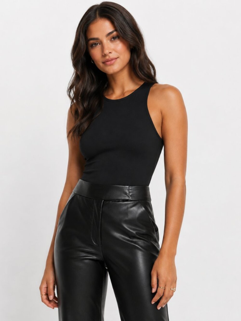 Express Black Sleeveless High Neck Bodysuit Women's Size XL